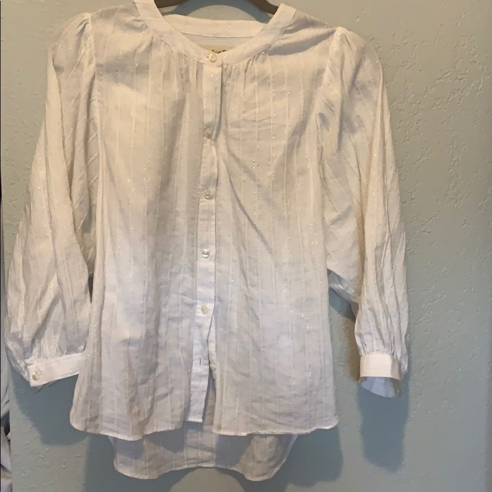 Madewell white blouse! Perfect for spring